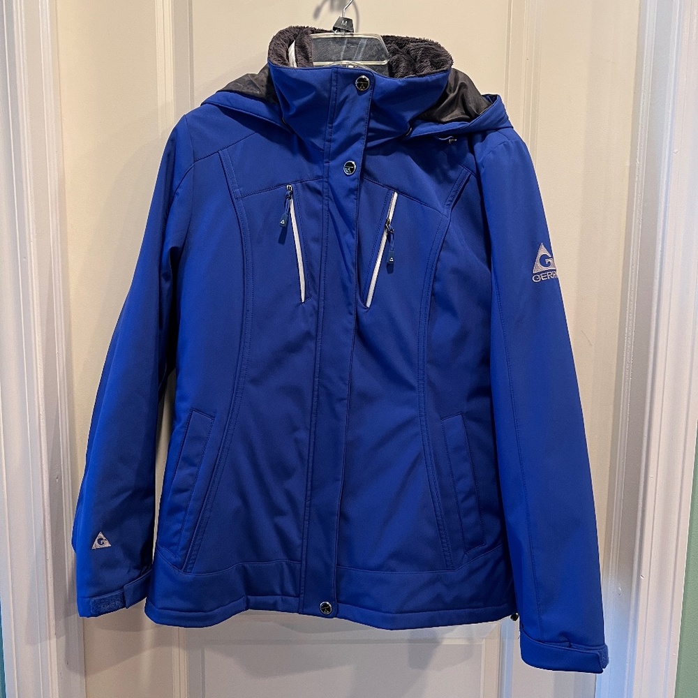 Gerry Systems Women's 3-in-1 Jacket with Detachable Hood Blue/White size Small